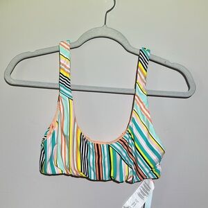 The Bikini Lab Blue and Orange Bikini top medium NWT